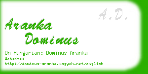 aranka dominus business card